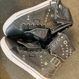 Black Pastry Fold Over “Sugar Rush” Sneakers